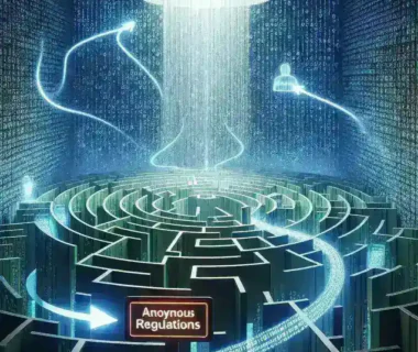 "Ilustrasi model data anonim yang diperlukan oleh Meta untuk mematuhi peraturan GDPR dan melindungi privasi pengguna."
